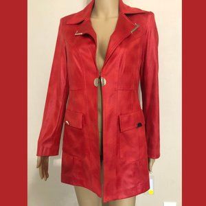 NWT Insight Red Faux Leather Jacket size 6